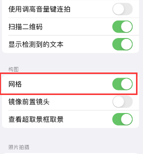 茶陵苹果手机维修网点分享iPhone如何开启九宫格构图功能 